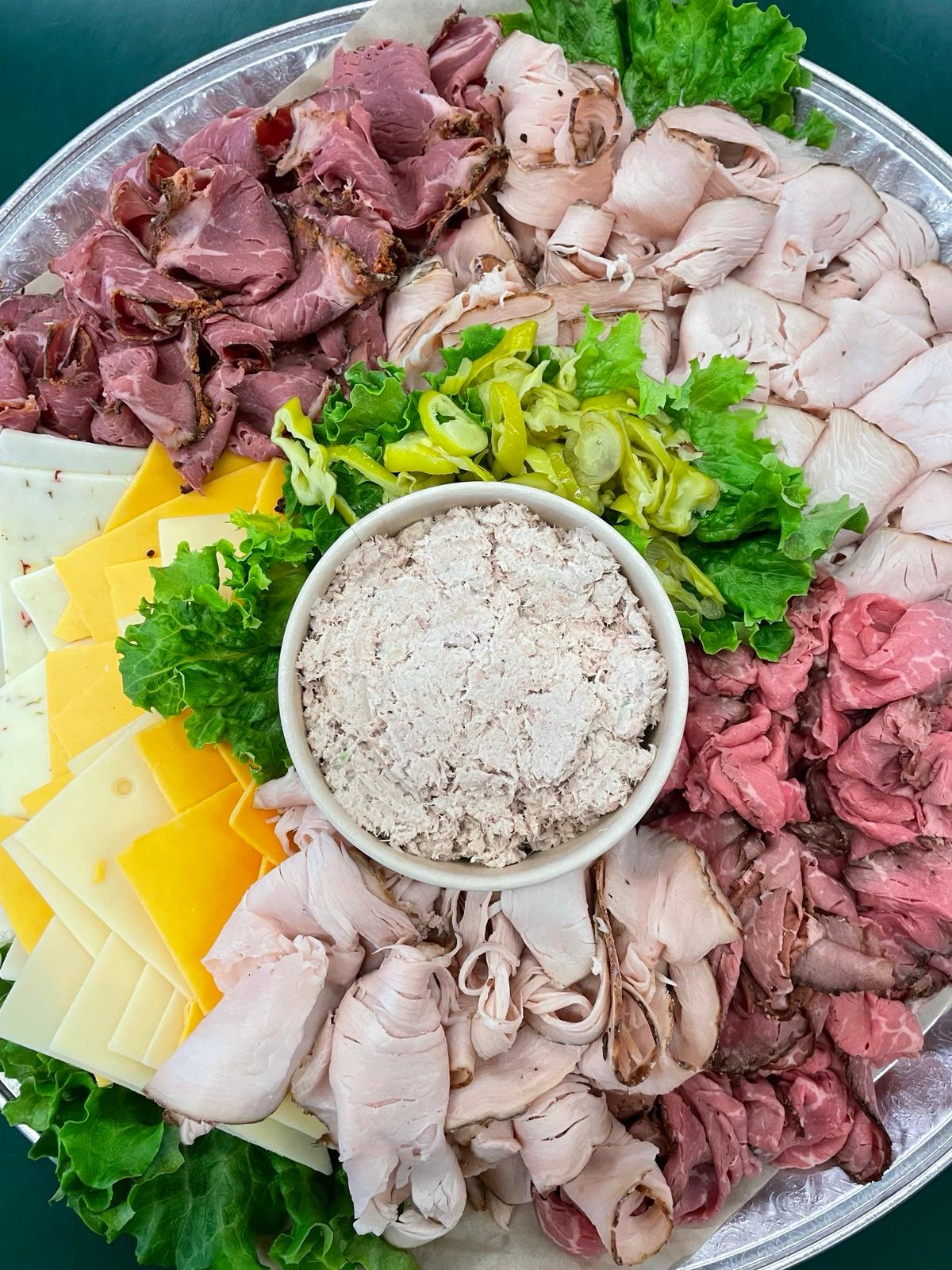 Savory Meat, Cheese and Dip Platter