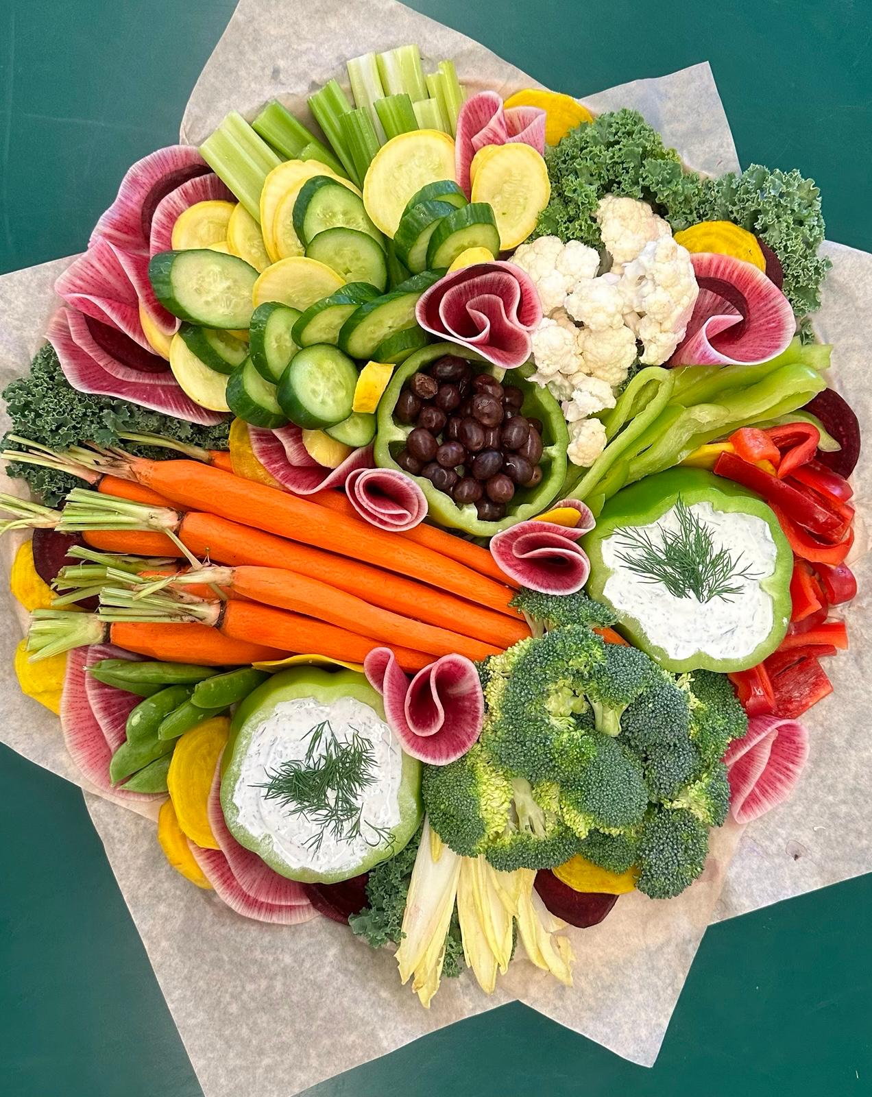 Fresh Garden Veggie Crudité Platter